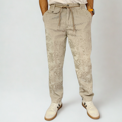 Pantalaccio Devoré Floreale in Velluto a Coste | Berna