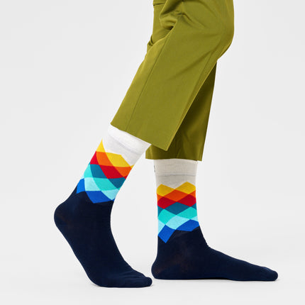 Faded Diamond - Calzini a rombi in cotone | Happy Socks