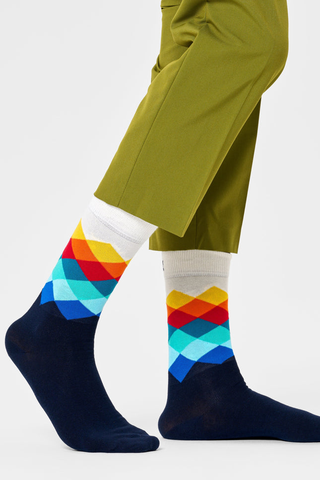 Faded Diamond - Calzini a rombi in cotone | Happy Socks