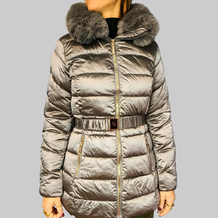 Piumino Corto con Pelliccia e Cintura - Gaudì