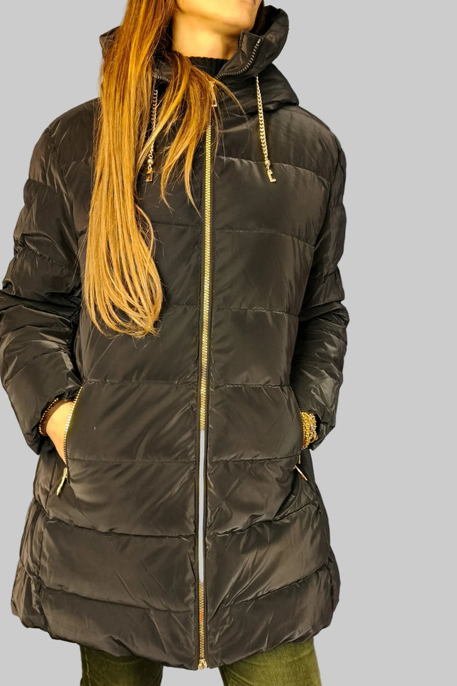 Piumino  con Cappuccio e Coulisse a Catena - Gaudì