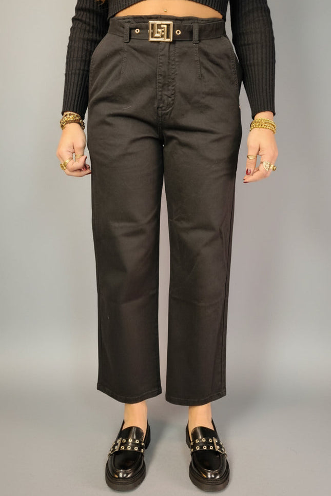 Pantaloni  Neri a Gamba Dritta | Gaudì