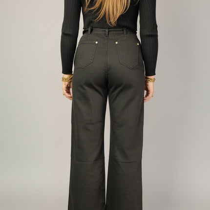 Pantaloni  Neri a Gamba Dritta | Gaudì