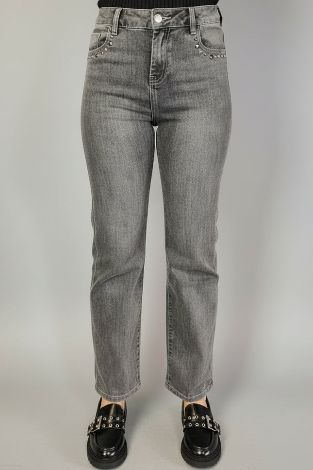Jeans Straight con Borchie | Gaudì