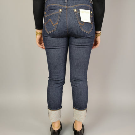 Jeans da donna con risvolto e strass | Gaudì