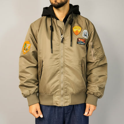 Bomber foderato con patch - Berna