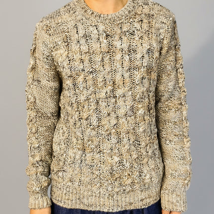 Maglia Girocollo a Trecce Multicolor - Berna