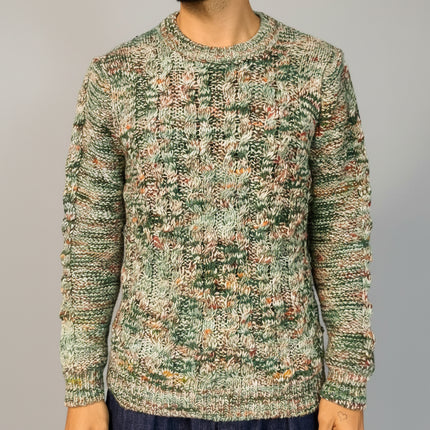 Maglia Girocollo a Trecce Multicolor - Berna