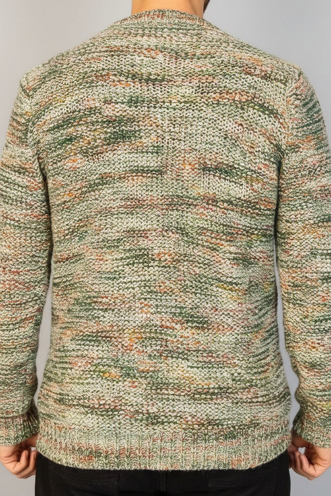 Maglia Girocollo a Trecce Multicolor - Berna