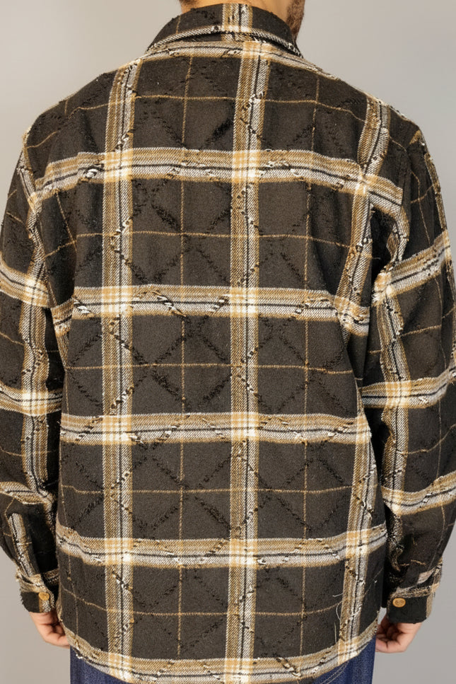 Camicia Overshirt Check Nera - Berna