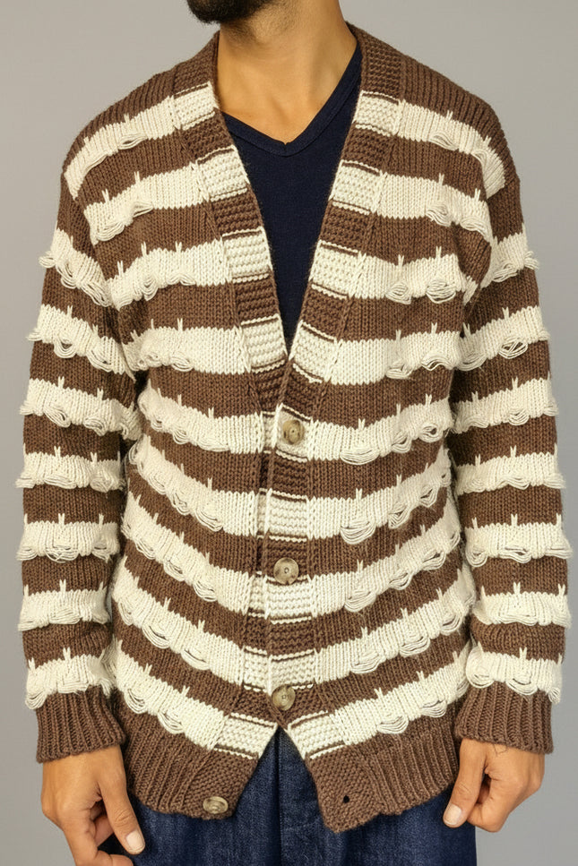 Cardigan a Righe Over Fit - Berna