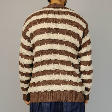 Cardigan a Righe Over Fit - Berna