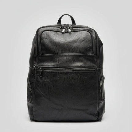 Zaino Nero in Ecopelle con Porta PC e Ricarica USB