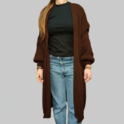 Cardigan Lungo Donna Taglia Unica