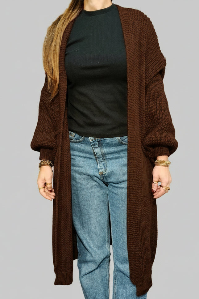 Cardigan Lungo Donna Taglia Unica