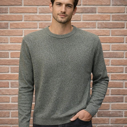 Maglione uomo girocollo – Grigio e Verde Militare