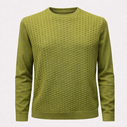Maglione Uomo a Nido d’Ape Girocollo – Verde e Azzurro