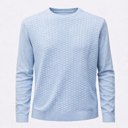 Maglione Uomo a Nido d’Ape Girocollo – Verde e Azzurro