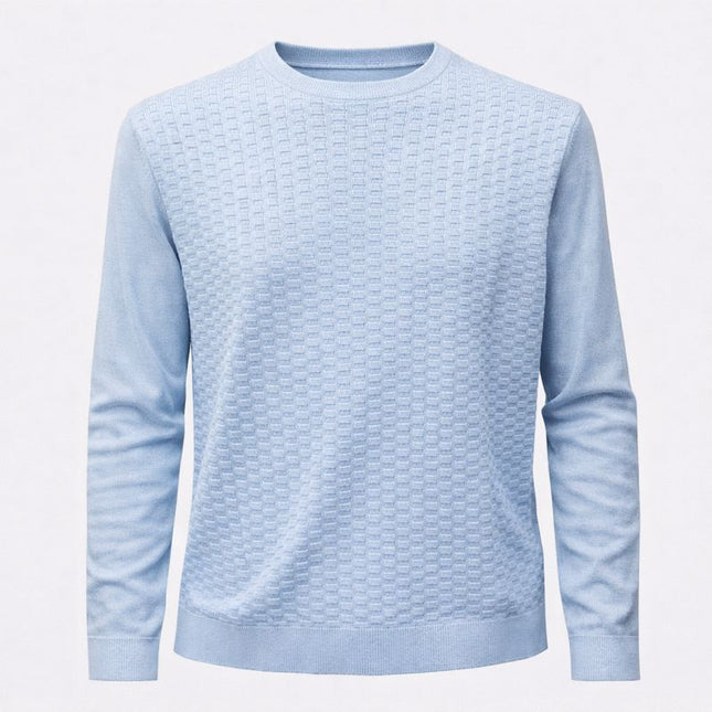Maglione Uomo a Nido d’Ape Girocollo – Verde e Azzurro